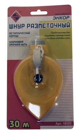 Шнур разметочный металлический корпус 30 м Энкор 10121 купить в Новом Уренгое