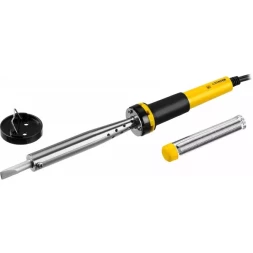 Паяльник STAYER "PROFI" с двухкомпонентной рукояткой и долговечным жалом, в комплекте (припой и подставка), 80 Вт, клин 55300-80