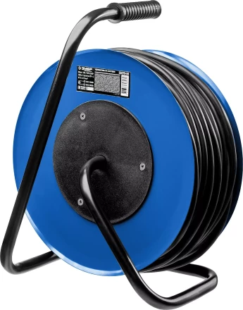 Удлинитель на катушке &quot;КГ 325&quot;, 50 м, 4000 Вт, 4 гнезда, IP44, КГ 3х2,5 кв мм, ЗУБР 55079-50 купить в Новом Уренгое