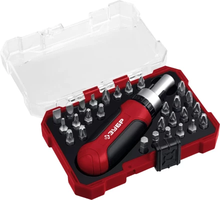 ЗУБР Мастер 29, 29 шт, набор: отвертка с насадками (25040) купить в Новом Уренгое