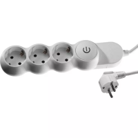 Удлинитель ЗУБР "МАСТЕР" электрический, ПВС сечение 1кв мм, выкл, заземл, защитная шторка, 3 гнезда, макс мощн 3500Вт, 5м 55039-5