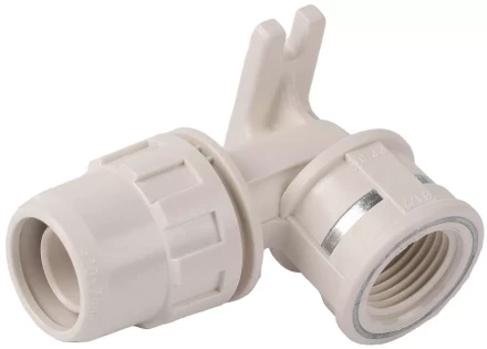 Муфта ЗУБР &quot;ШиреФит&quot; соединительная угловая 90°, с креплением, &quot;штуцер с гайкой - внутренняя резьба&quot;, 20мм-1/2&quot; 51468-20-1/2 купить в Новом Уренгое