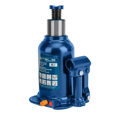 Домкрат гидравлический бутылочный телескопический Stels 51149, 6 т, подъем 180-410 мм 51149 купить в Новом Уренгое