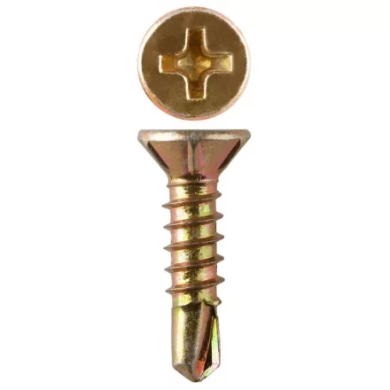 Саморезы ЗУБР &quot;МАСТЕР&quot; со сверлом для оконного профиля, жёлтопассивированные, 3.9x32мм, 6500шт 4-300230-39-032 купить в Новом Уренгое