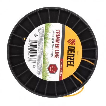 Леска для триммера круглая  2,0 мм 190 м на Din катушке Россия Denzel 96133 купить в Новом Уренгое