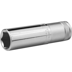 Торцовая головка KRAFTOOL "INDUSTRIE QUALITAT", удлиненная, Cr-V, FLANK, хромосатинированная, 1/2", 15 мм 27807-15_z01