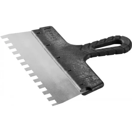 Шпатель ЗУБР &quot;МАСТЕР&quot; ФАСАДНЫЙ, нержавеющее полотно, 250мм, зуб 10х10мм 10078-25-10 купить в Новом Уренгое