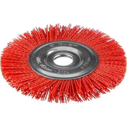 ЗУБР &quot;ПРОФЕССИОНАЛ&quot;. Щетка дисковая для УШМ, нейлоновая проволока с абразивным покрытием, 150х22мм 35160-150_z01 купить в Новом Уренгое