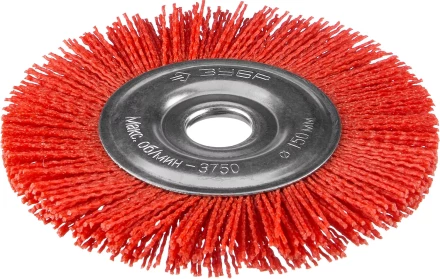 ЗУБР &quot;ПРОФЕССИОНАЛ&quot;. Щетка дисковая для УШМ, нейлоновая проволока с абразивным покрытием, 150х22мм 35160-150_z01 купить в Новом Уренгое