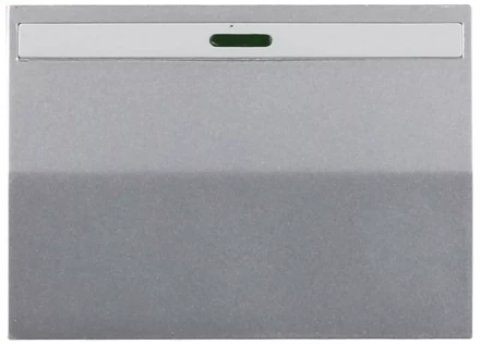 Выключатель СВЕТОЗАР &quot;ЭФФЕКТ&quot; проходн., с эффектом свечения, одноклав., без вставки и рамки, св.-серый метал., 10A/~250B SV-54438-SM купить в Новом Уренгое