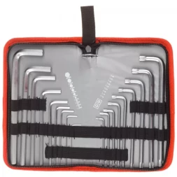 Набор ключей имбусовых ЗУБР &quot;МАСТЕР&quot;Cr-V,нейлон чехол,HEX 1,5-10 мм длинные 9 шт,TORX Т10-Т50  длинные 9 шт 27463-H18