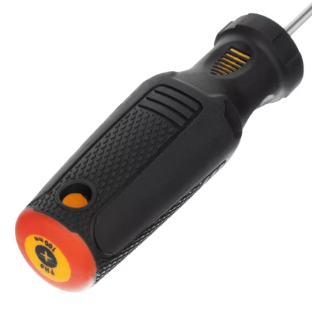 Отвертка PH0х100 мм, CrV, трехкомпонентная рукоятка Denzel 12172 купить в Новом Уренгое