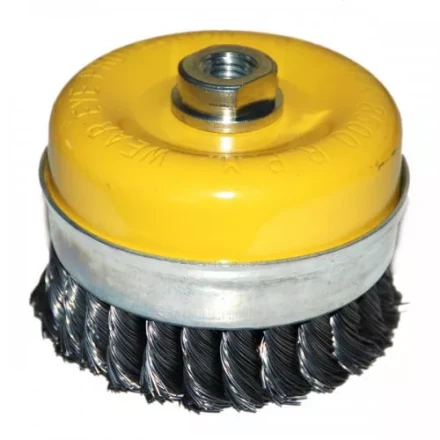 Щетка для УШМ М14/100 мм чашечная сталь витая Энкор 51547 купить в Новом Уренгое
