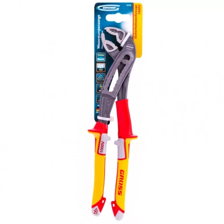 Клещи переставные диэлектрические рукоятки до 1000 В 240 мм Gross 15725 купить в Новом Уренгое