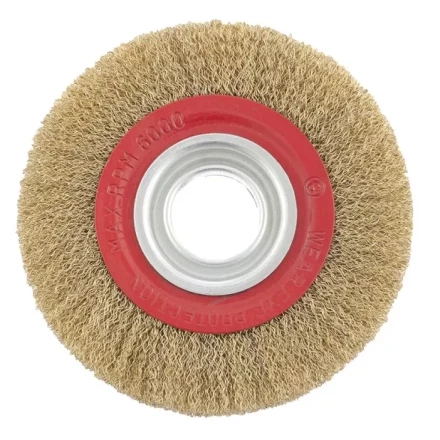 Щетка для точила 200 мм посадка 32 мм плоская латунированная витая проволока MTX 74662 купить в Новом Уренгое
