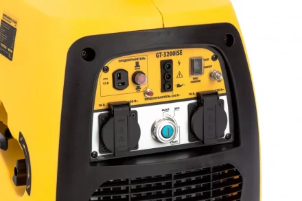 Генератор инверторный GT-3200iSE, 3.2 кВт, 230 В, бак 6 л, закрытый корпус, электростартер Denzel 94703 купить в Новом Уренгое