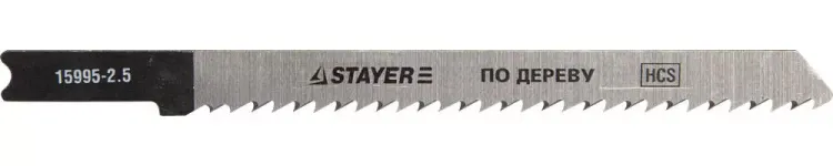 Полотна STAYER "PROFI", U101B, для эл/лобзика, HCS, по дереву, ДСП, ДВП, US-хвост., шаг 2,5мм, 75мм, 2шт 15995-2.5_z01 купить в Новом Уренгое