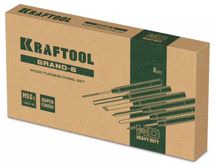 Набор профессиональных токарных резцов по дереву KRAFTOOL 18368 купить в Новом Уренгое