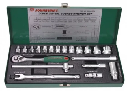 Набор головок торцевых 3/8&quot;DR 6-23мм 20предметов S04Н3120S Jonnesway 47201 купить в Новом Уренгое
