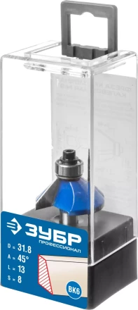 ЗУБР 31.8 x 13 мм, фреза кромочная калевочная (фасочная) №9, Профессионал (28711-31.8) купить в Новом Уренгое