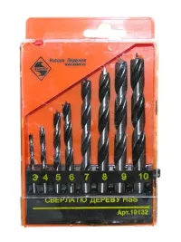 Набор сверл д/дер. 8шт пласт.кор. 1/60 19132