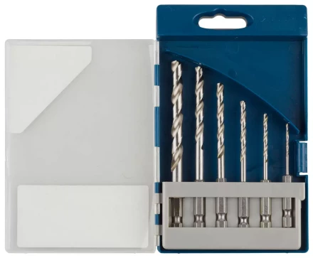 Набор ЗУБР &quot;ЭКСПЕРТ&quot;:  Сверла  по металлу, шестигранный хвостовик 1/4&quot;, быстрорежущая сталь Р6М5, 4,5,6,8,10мм, 5 пред 29623-H5 купить в Новом Уренгое