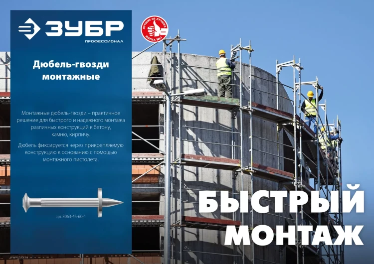 ЗУБР ДГМ, 40 x 3.7 мм, цинк, 1 кг, монтажный дюбель-гвоздь , Профессионал (3063-37-40-1) купить в Новом Уренгое