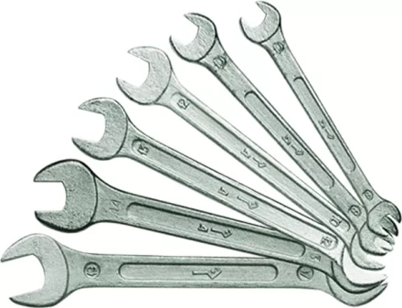 Набор ключей рожковых 8 х 22 мм 7 шт. оцинкованный (КЗСМИ) Россия 15240 купить в Новом Уренгое